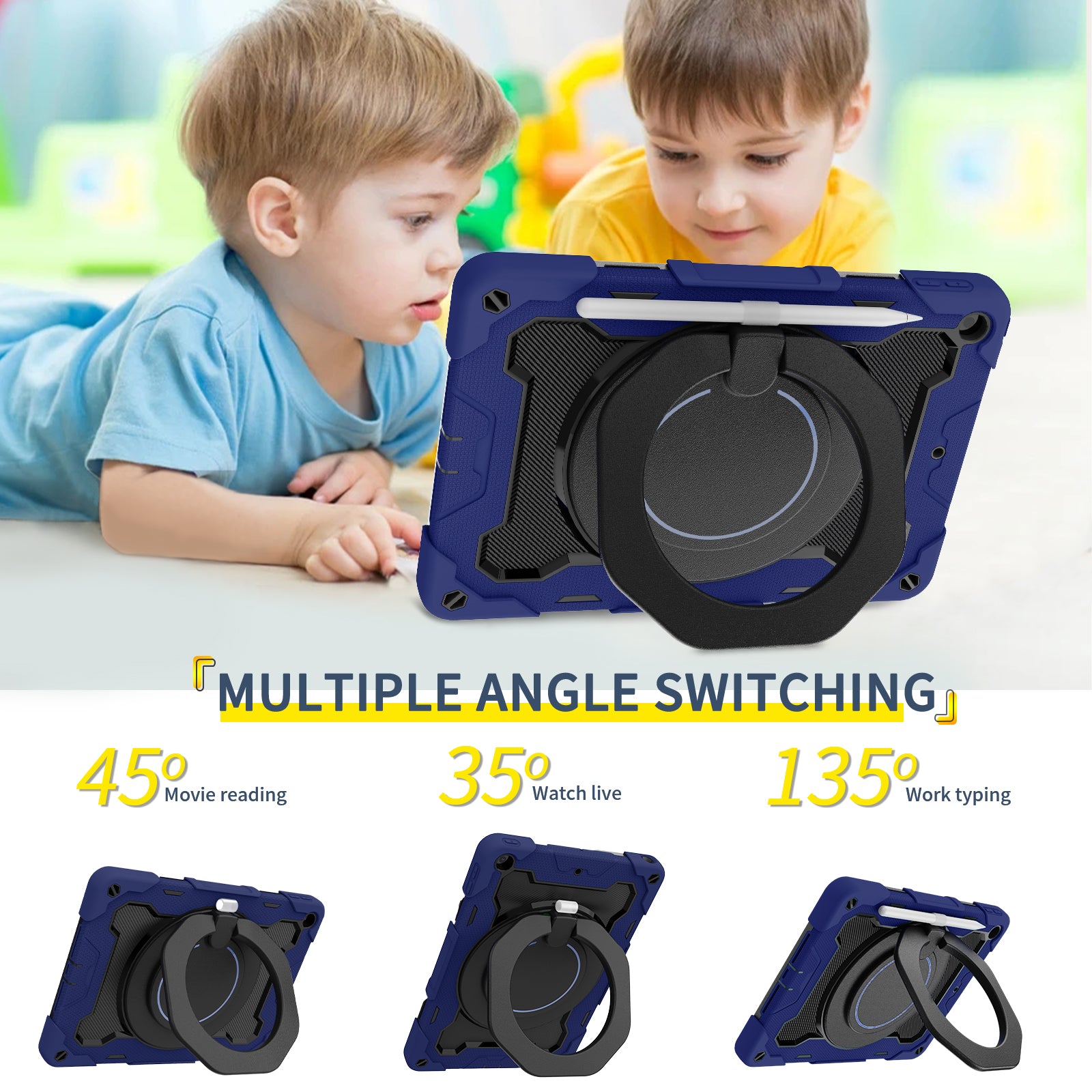 iPad Case With strap-Large Ring Bracket