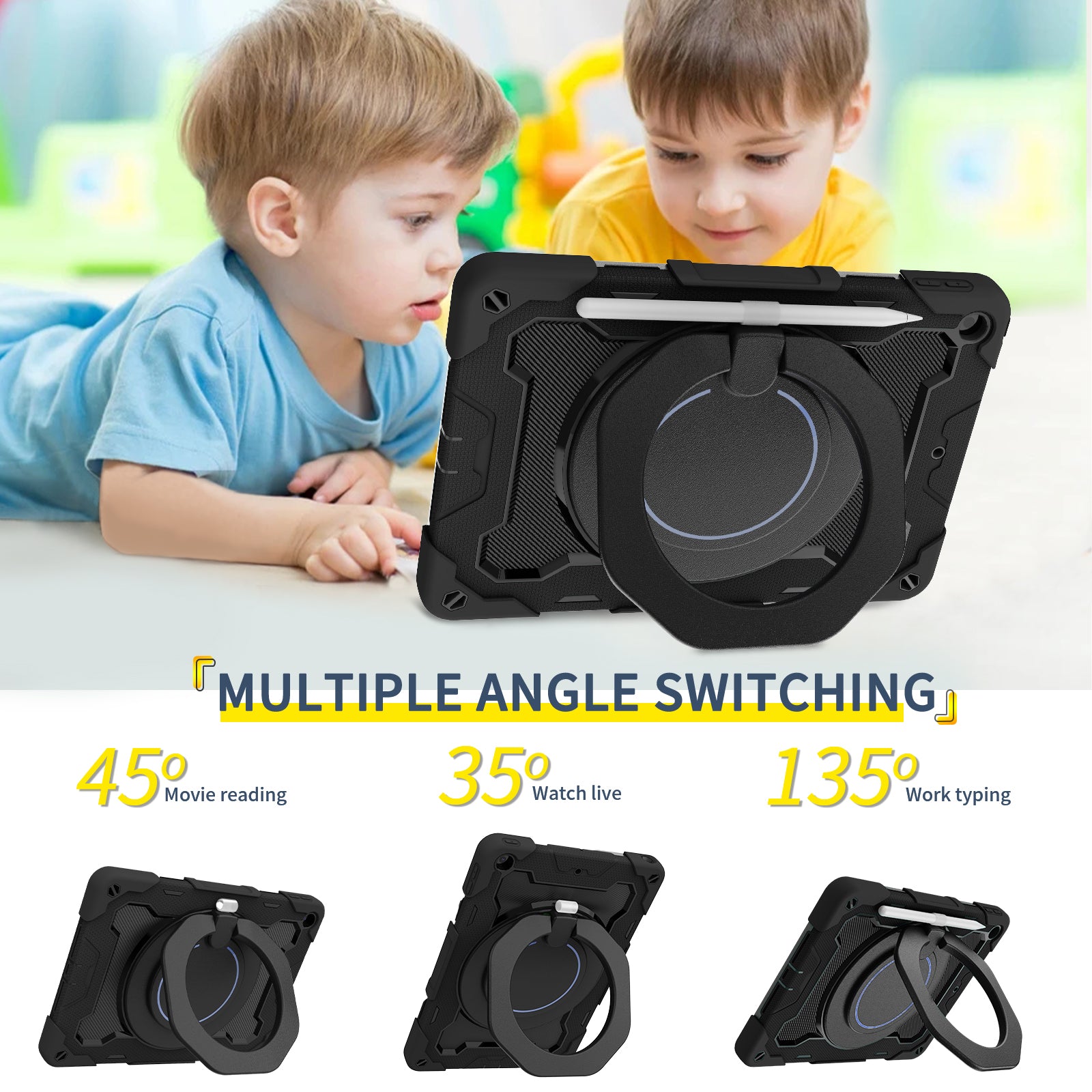 iPad Case With strap-Large Ring Bracket