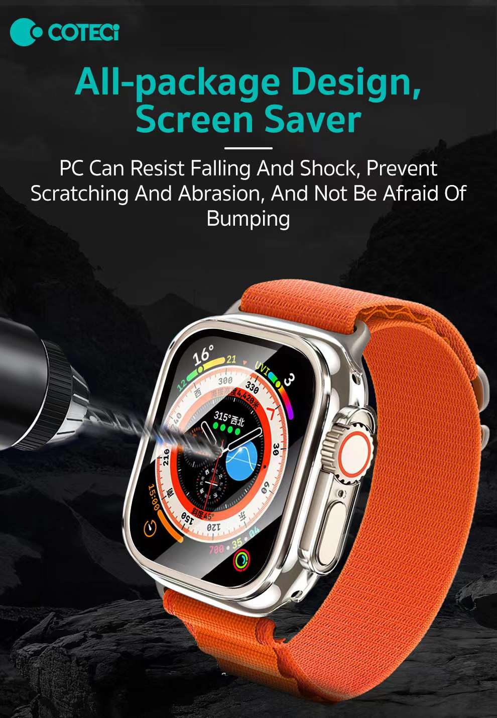 Apple Watch Ultra Case with Screen Protector - All-in-One Protection
