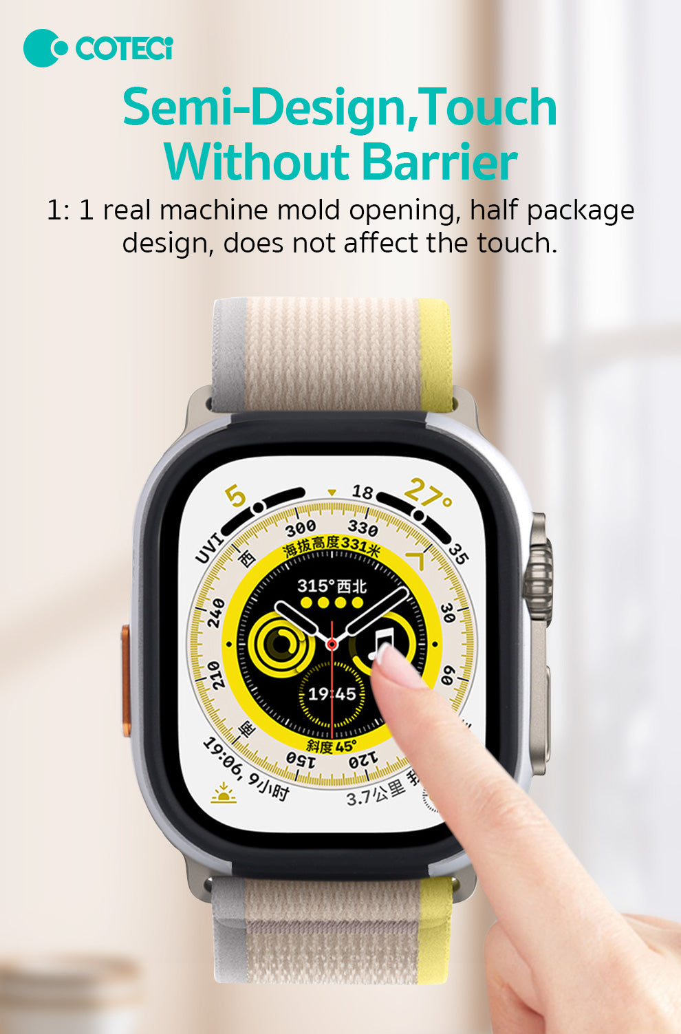 Apple iWatch Ultra1/2 49mm Case-Black and Titanium