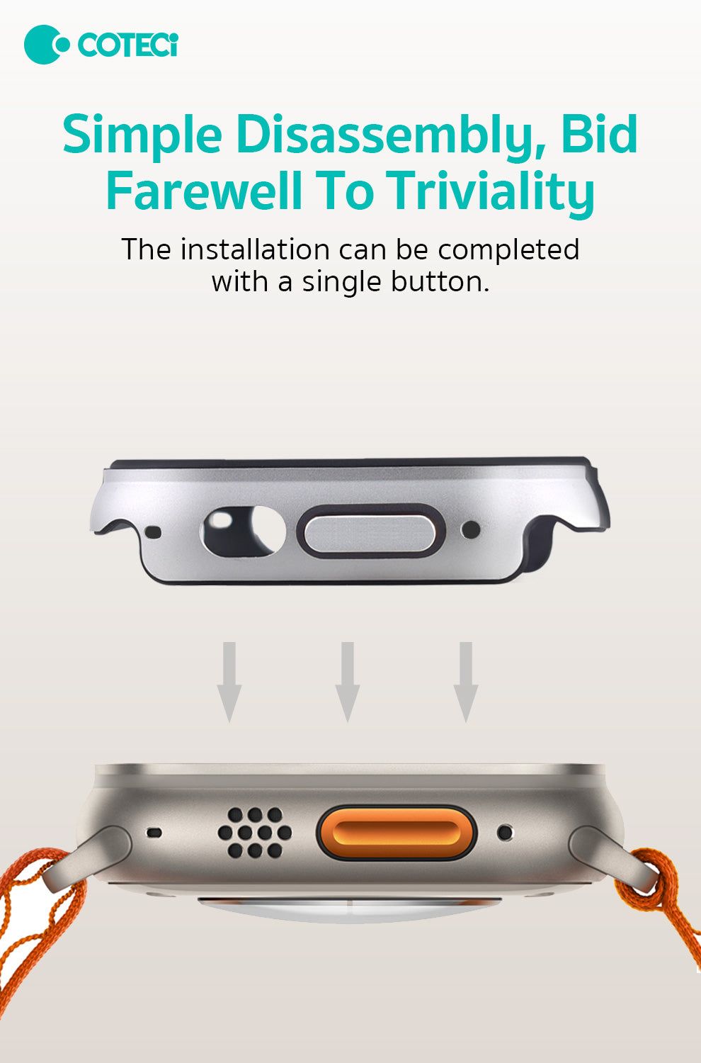 Apple iWatch Ultra1/2 49mm Case-Black and Titanium