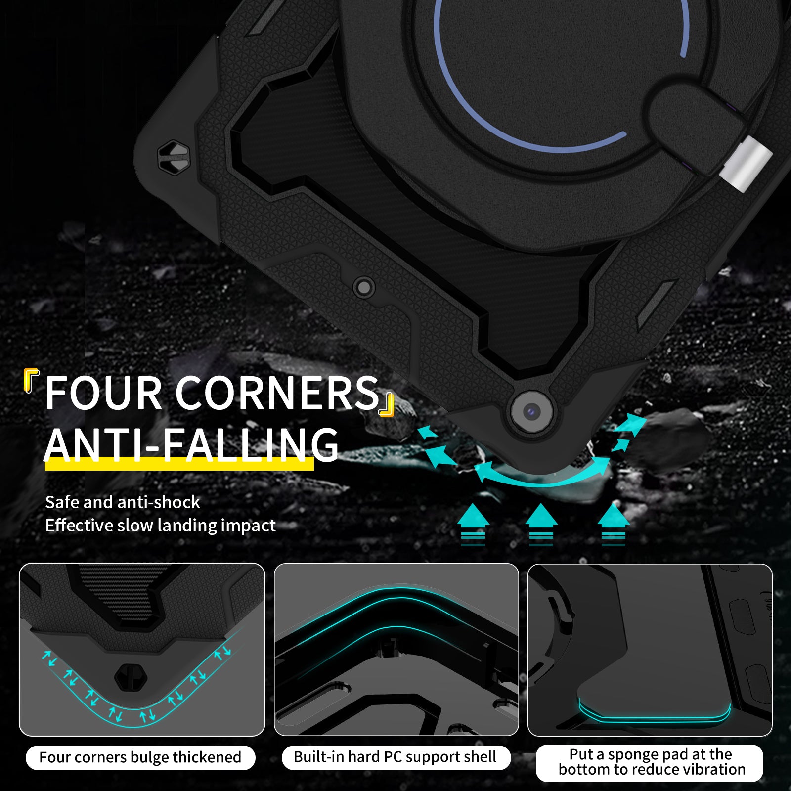 iPad Case With strap-Large Ring Bracket