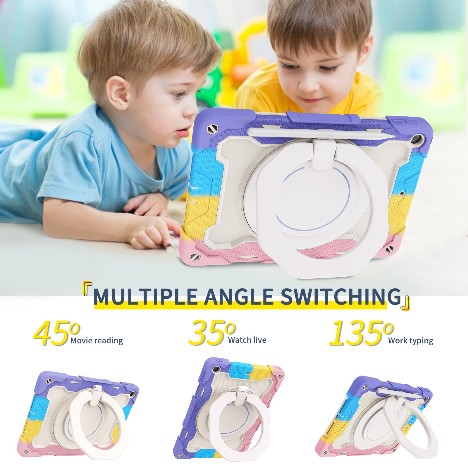 iPad Case With strap-Large Ring Bracket