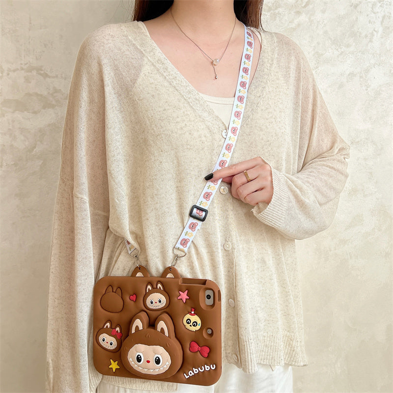 Ipad Case with Strap-Cartoon2 Stand