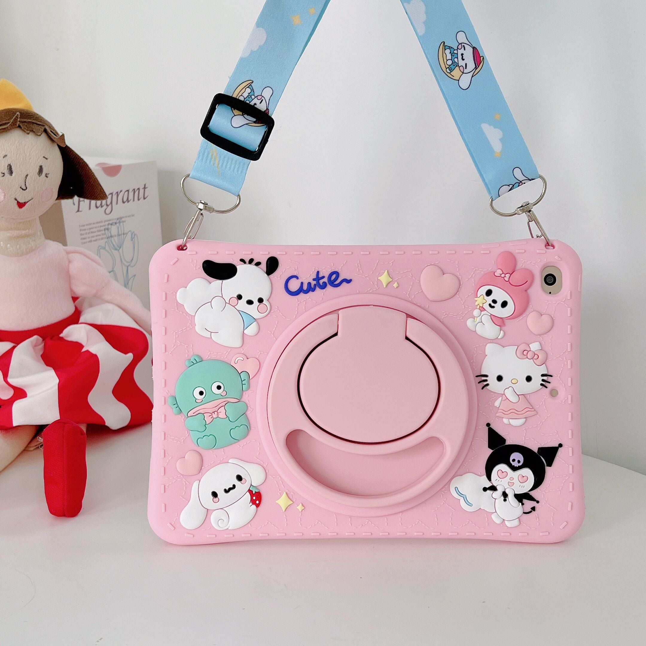 iPad Case with Strap-Cartoon1