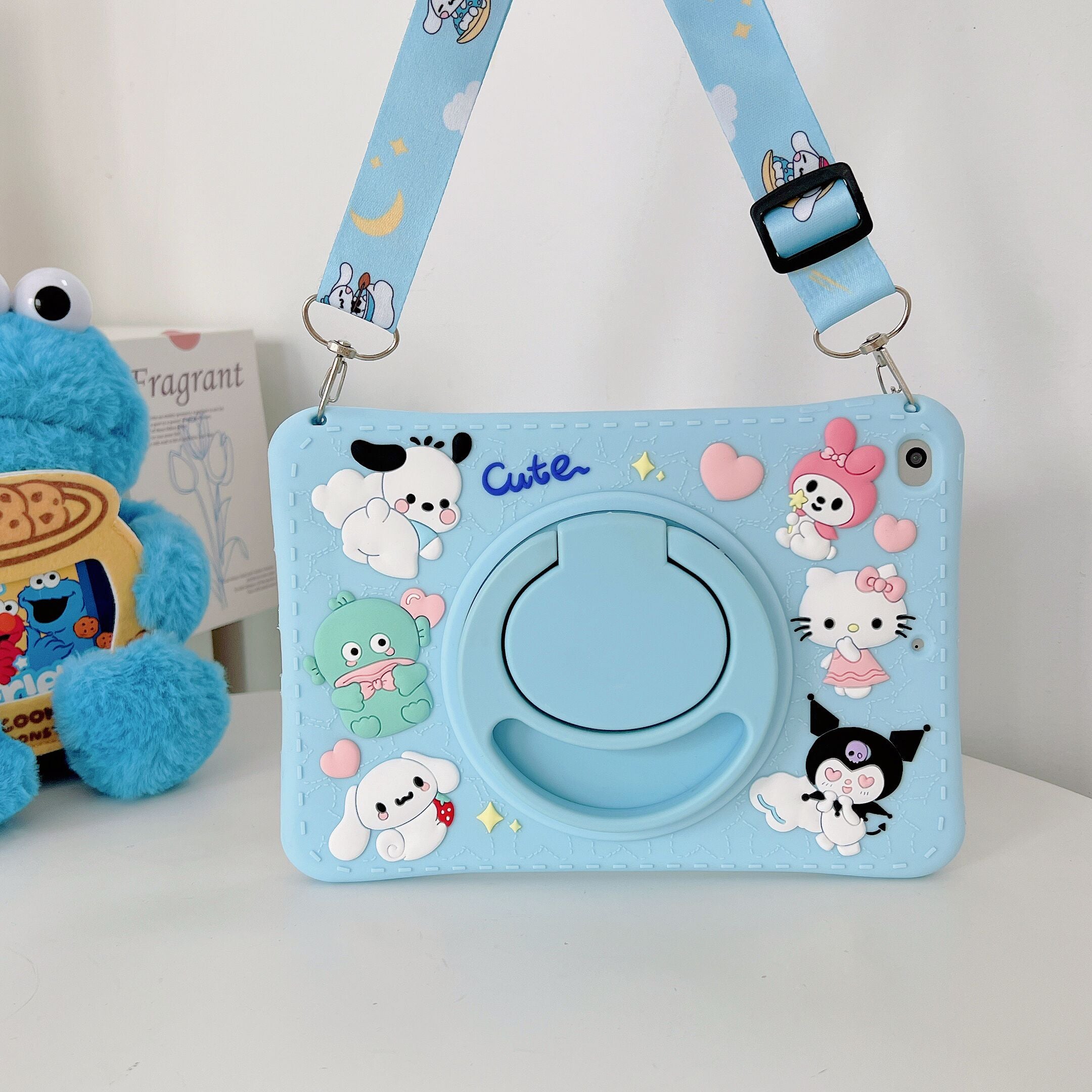 iPad Case with Strap-Cartoon1