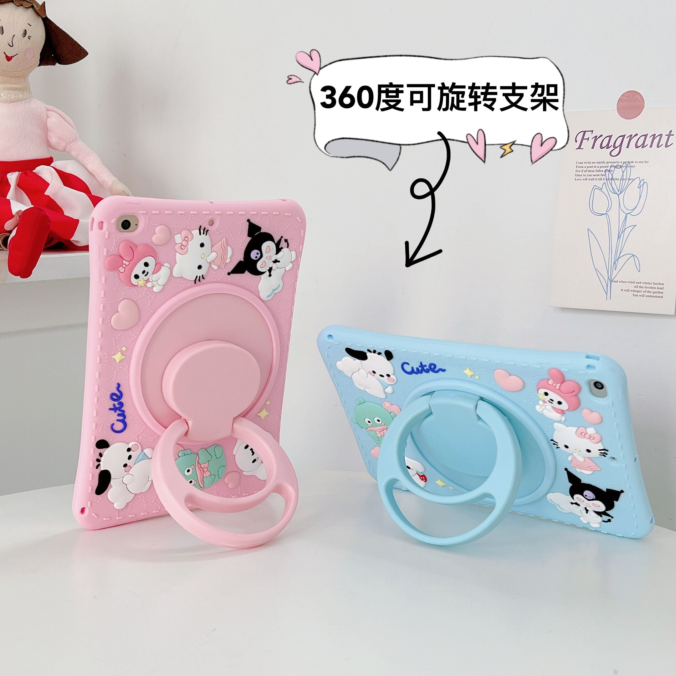 iPad Case with Strap-Cartoon1